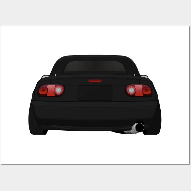 Miata rear Black Wall Art by VENZ0LIC